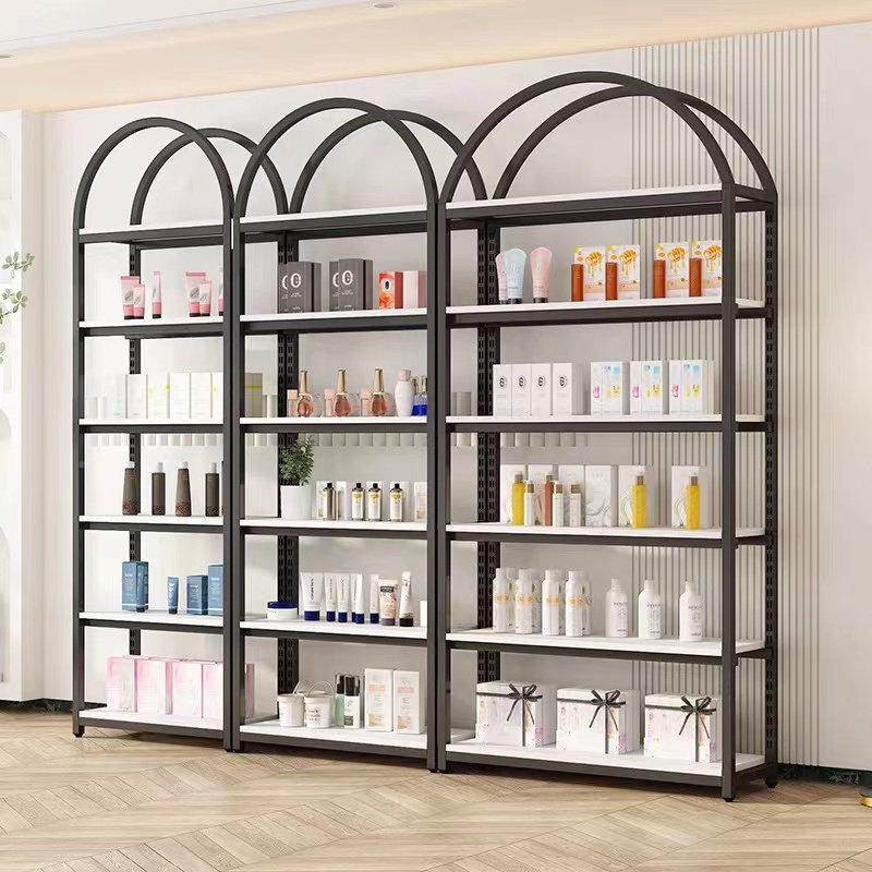 Luxury Skincare Display - 럭셔리 뷰티 살롱 조명 디스플레이 선반