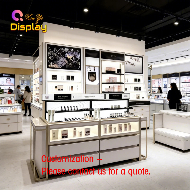 Luxury Skincare Display - 맞춤형 고급 스킨케어 매장 집기 세련된
