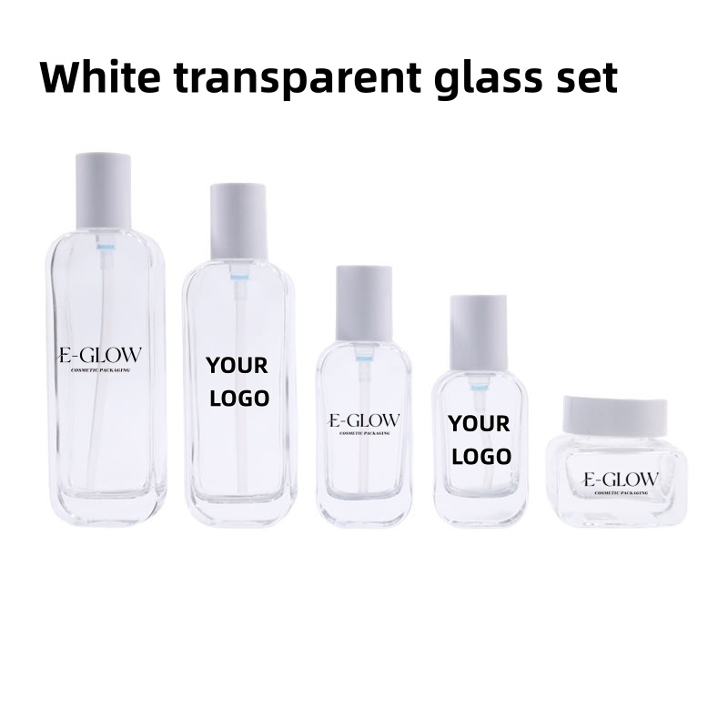 【로고 맞춤 제작】1개 고급 투명 유리 스킨케어 포장  - Luxury Skincare & Spa Reviews 리뷰 및 가격