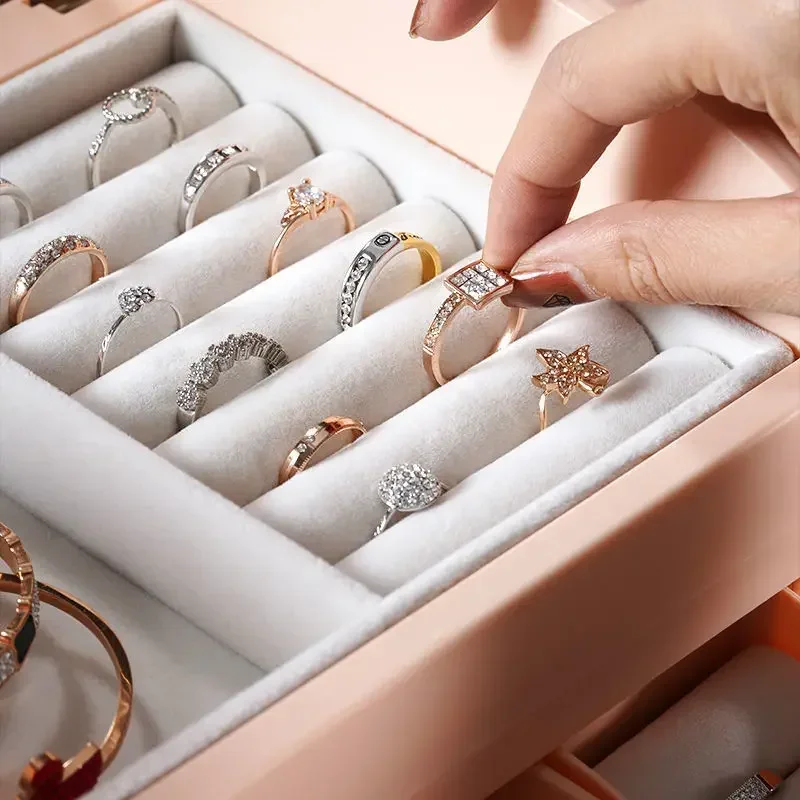 고급 LED 화장품 케이스 (HD 거울 포함) - 대형 - Luxury Skincare Organizer 리뷰 및 가격