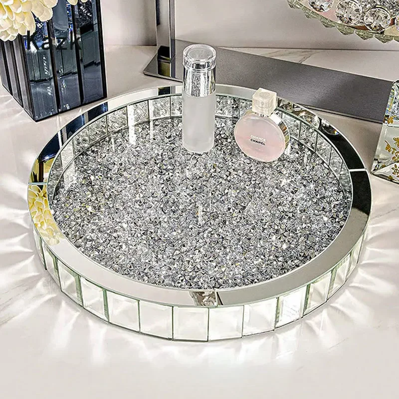 럭셔리 다이아몬드 상감 유리 보관 트레이, 장식 침실  - Luxury Skincare Aesthetic 리뷰 및 가격