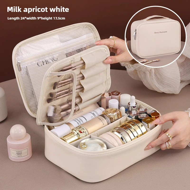 새로운 여성용 대용량 화장품 가방 휴대용 고급 여행용  - Luxury Skincare Organizer 리뷰 및 가격