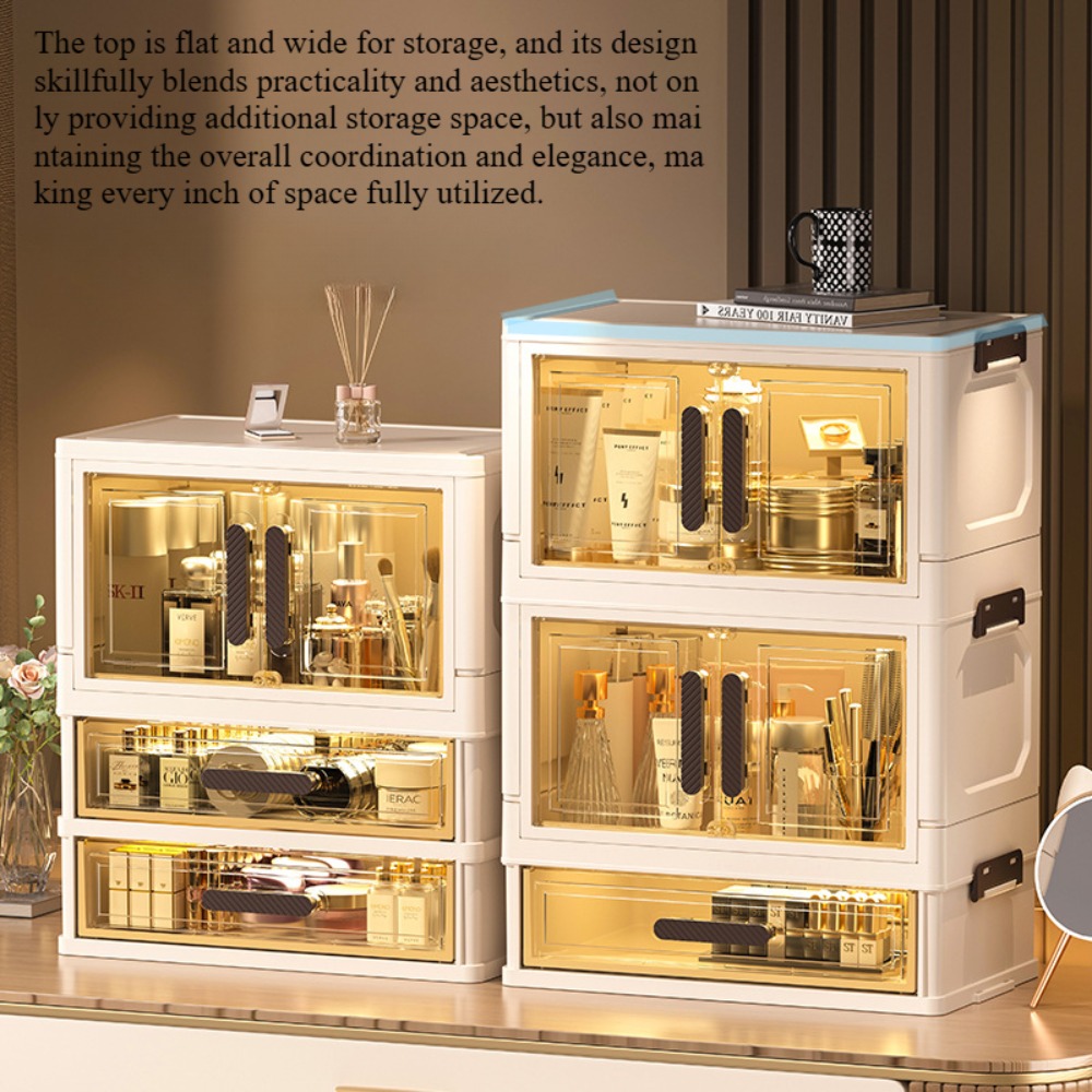 다기능 3단 화장품 정리함, 접이식 메이크업 정리함,  - Luxury Skincare Organizer 리뷰 및 가격