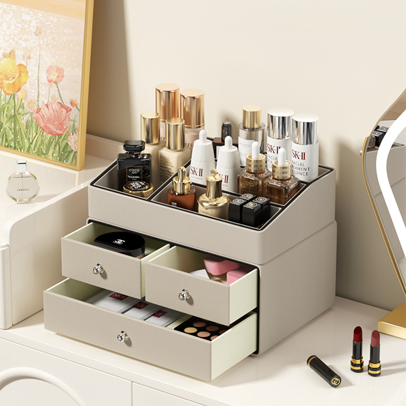 라이트 럭셔리 가죽 데스크탑 보석함 가정용 스킨케어 제 - Luxury Skincare Wholesale 리뷰 및 가격